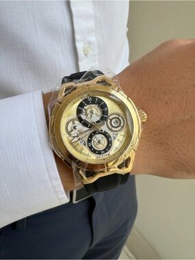 Activa Gold and Black Men's Multi-Dial Sport Watch